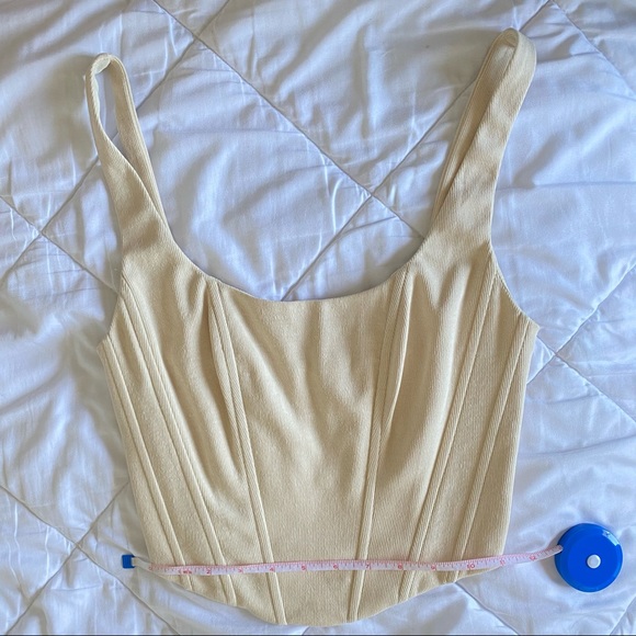 NWT Salty Boutique Bone IvoryCream Crop Corset Top - Picture 6 of 6